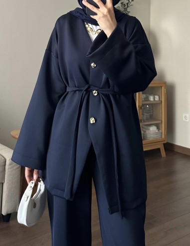 510 Etruc Scuba pantolon takım- lacivert