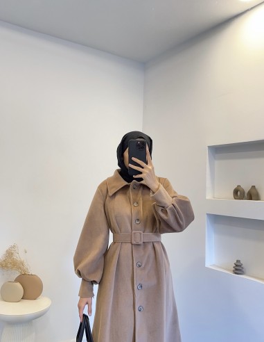 5005 yumuşak yün kaban -camel