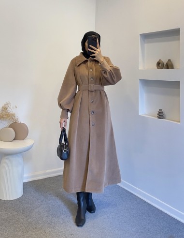 5005 yumuşak yün kaban -camel