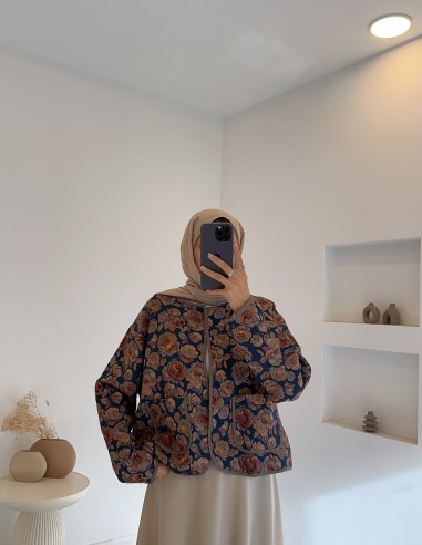 4015 kapitone ceket - lacivert