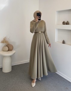 502 scuba elbise - yeşil