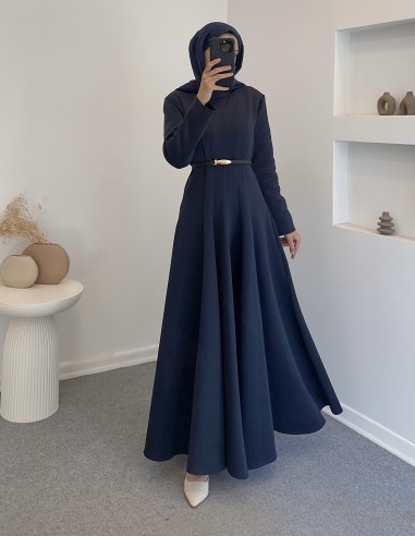 502 scuba elbise - lacivert