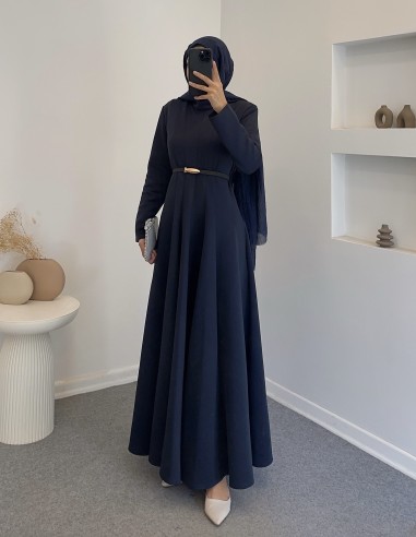 502 scuba elbise - lacivert