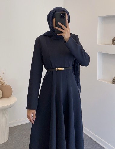 502 scuba elbise - lacivert