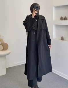 2209 trençkot - siyah