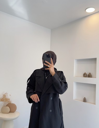 2209 trençkot - siyah