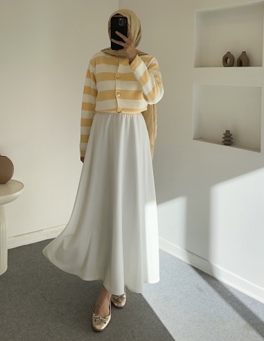 2796 çizgili hırka - sarı