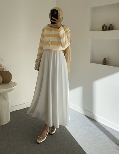 2796 çizgili hırka - sarı