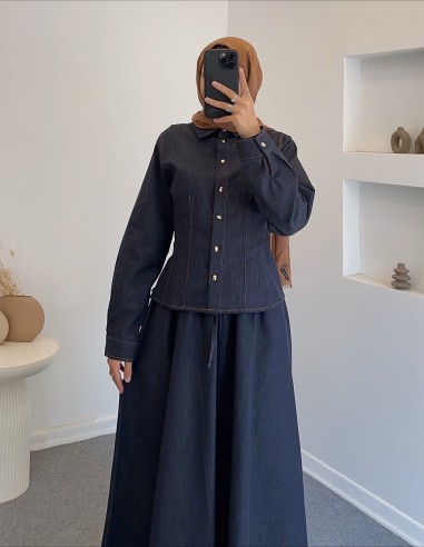 26012 belden oturtma kot etekli takım