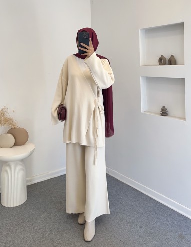 DZ30069 Triko takım - Krem