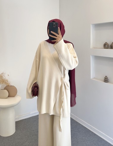 DZ30069 Triko takım - Krem