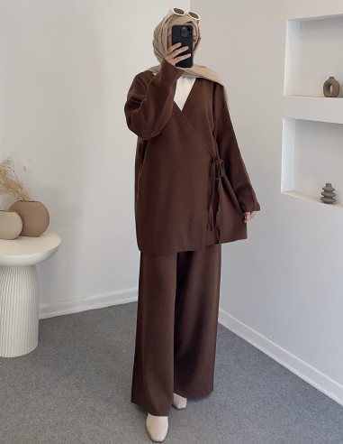 DZ30069 Triko takım -Kahverengi