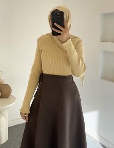 3144 balıkçı yaka bluz- sarı 2