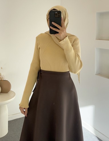 3144 balıkçı yaka bluz- sarı