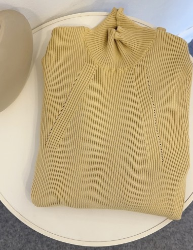 3144 balıkçı yaka bluz- sarı