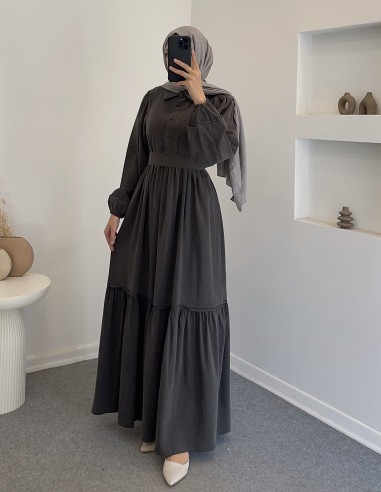 7843 Sena elbise -antrasit