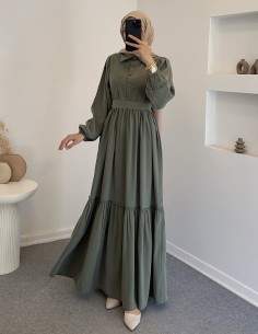 7843 Sena elbise - Yeşil 2