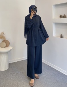 7768 pantolon takım - lacivert