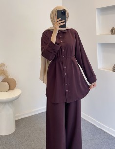7768 pantolon takım - bordo 2