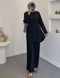 7768 pantolon takım -Siyah