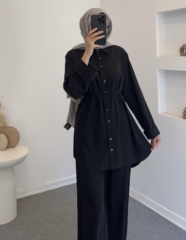 7768 pantolon takım -Siyah