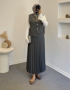 2826 pileli asimetrik etek... 2