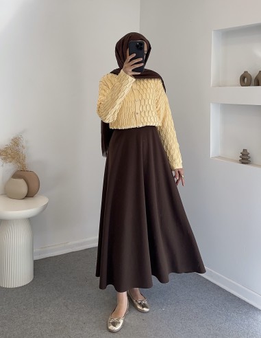 3060 etek üstü hırka - sarı