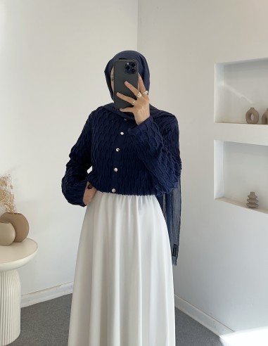 3060 etek üstü hırka - lacivert