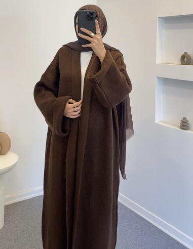 A91828 salaş triko hırka -Kahverengi