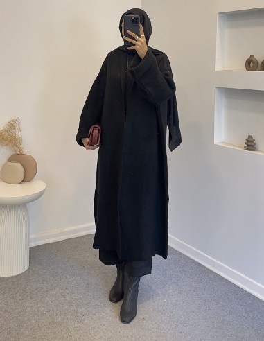 A91828 salaş triko hırka - Siyah