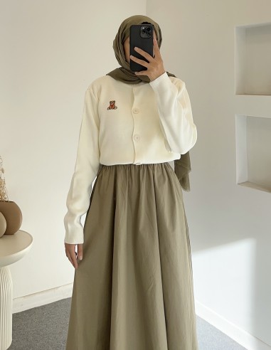 3138 ayıcıklı hırka - krem