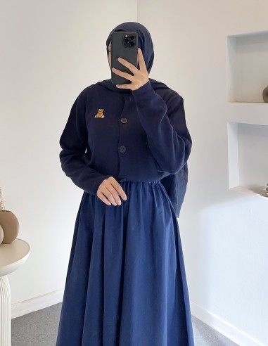 3138 ayıcıklı hırka - Lacivert