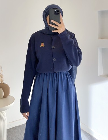 3138 ayıcıklı hırka - Lacivert