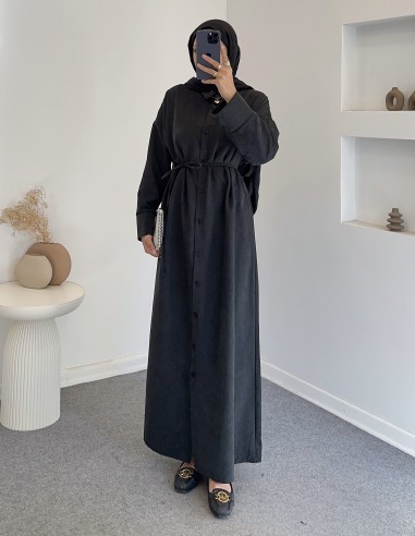 209 gömlek elbise - gri