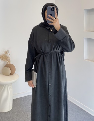 209 gömlek elbise - gri