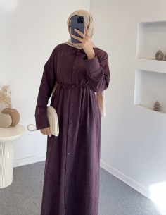 209 gömlek elbise - mürdüm 2