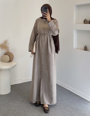 209 gömlek elbise - Vizon