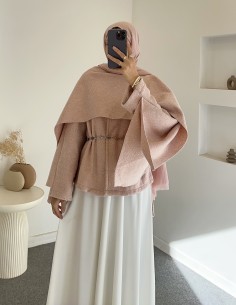 9151 atkılı kaşe kaban - Pembe 2