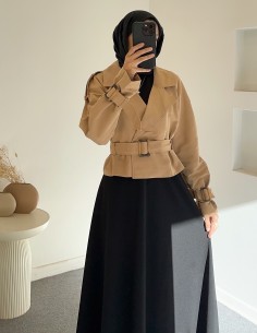 1357 kısa trençkot - Camel