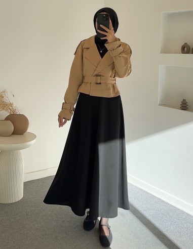 1357 kısa trençkot - Camel