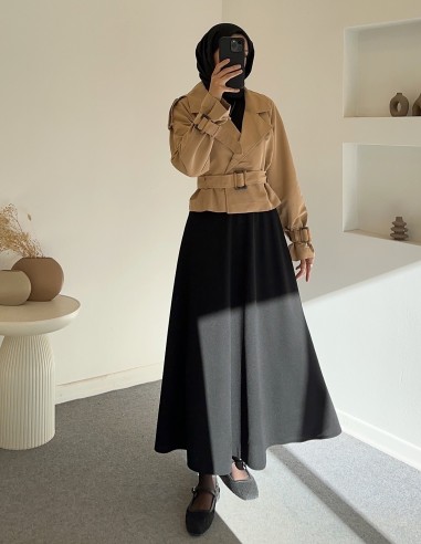 1357 kısa trençkot - Camel