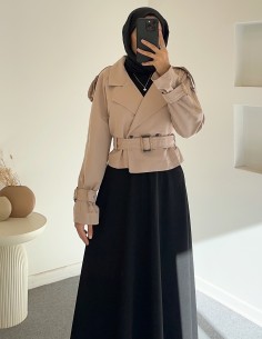 1357 kısa trençkot - vizon