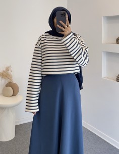 D30010 çizgili tunik -...