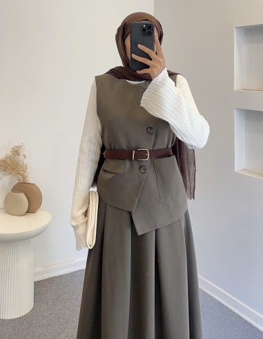 8406 yelekli takım - Haki