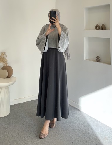 8666 yarasa kol kazak - Gri