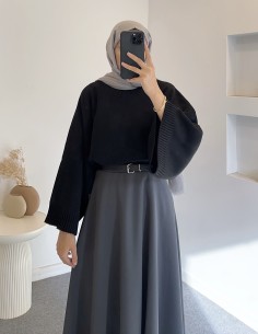 8666 yarasa kol kazak -siyah