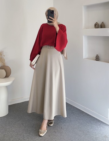 8666 yarasa kol kazak - Kırmızı