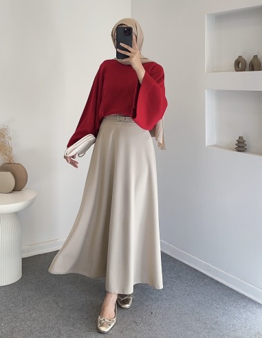 8666 yarasa kol kazak - Kırmızı