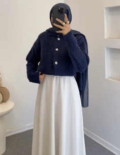 8532 tüylü hırka - Lacivert