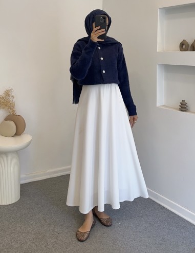 8532 tüylü hırka - Lacivert